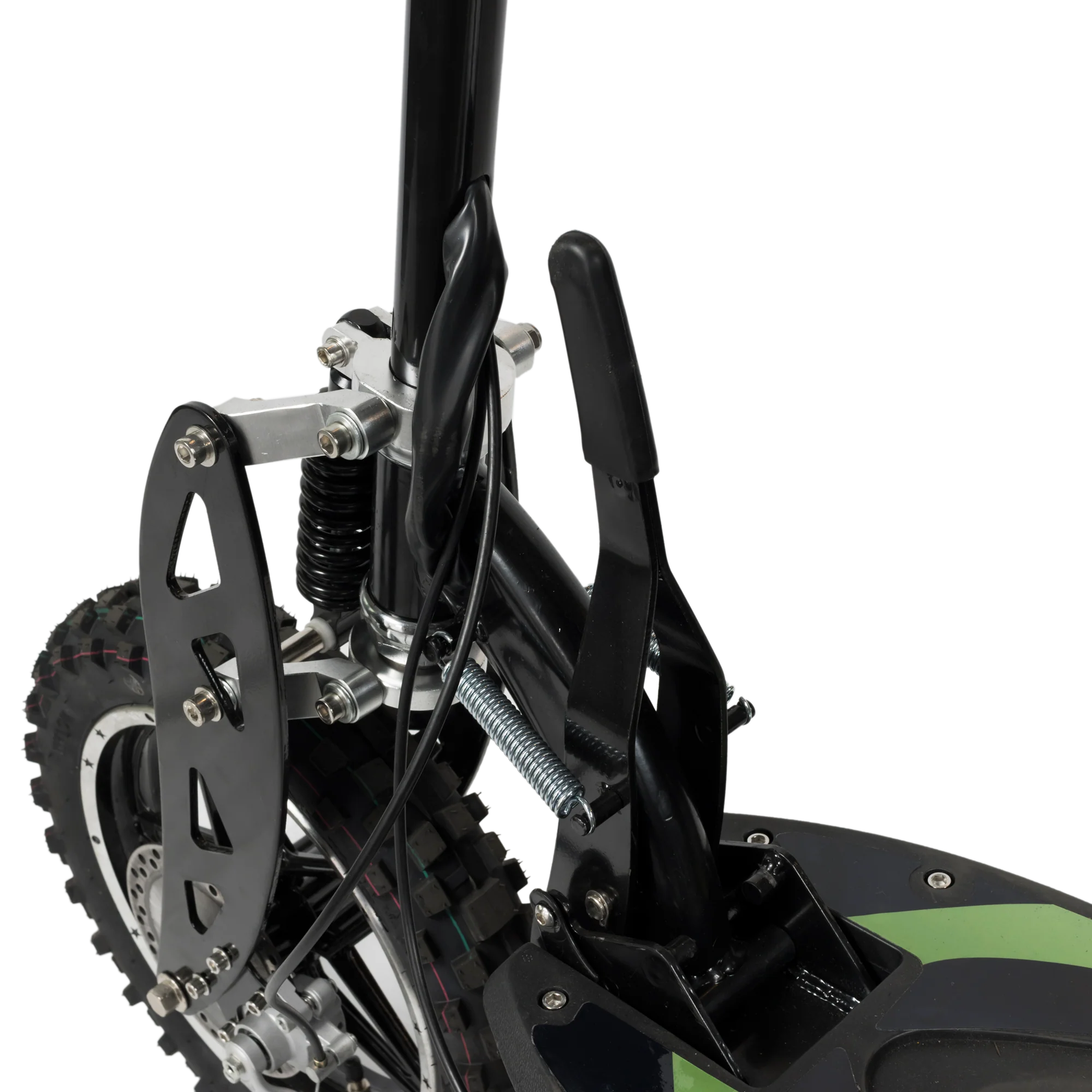 ROSSO COBRA OUTDOOR STAND-UP ELECTRIC SCOOTER GREEN WITH SEAT, FOLDABLE