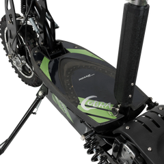 ROSSO COBRA OUTDOOR STAND-UP ELECTRIC SCOOTER GREEN WITH SEAT, FOLDABLE