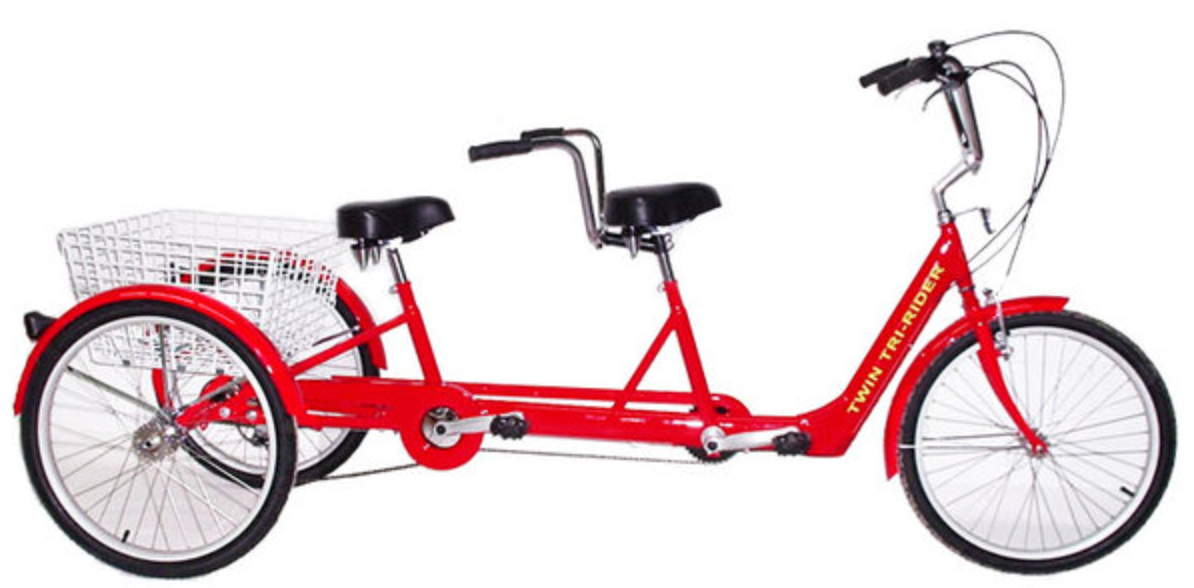 Belize Bike Twin Tri-Rider Tandem Trike