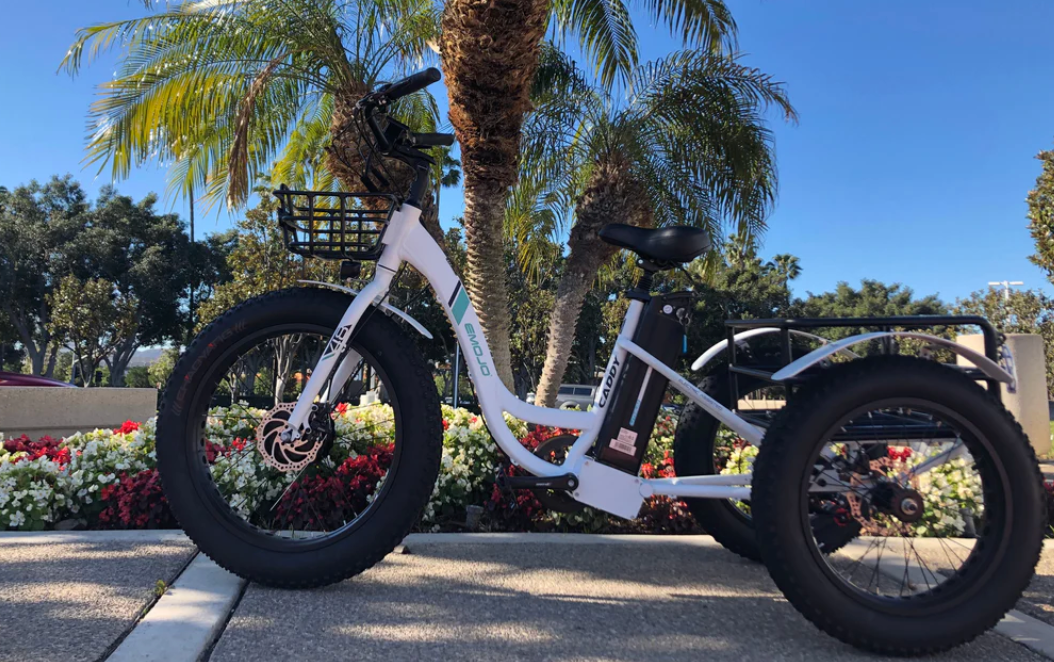 Emojo Caddy 48V 500W White Fat Tire Electric Trike