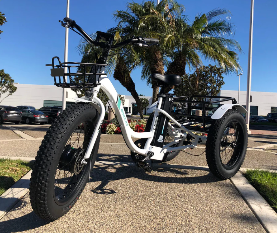 Emojo Caddy 48V 500W White Fat Tire Electric Trike