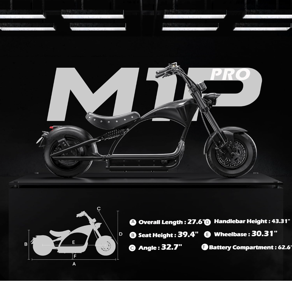 Eahora M1P Pro 4000w Fat Tire Electric Chopper Scooter