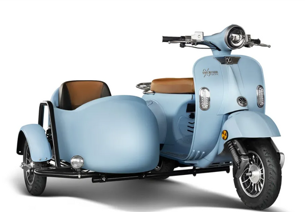 Aventura-X Electric Scooter with Sidecar – Epic Wheelz Aventura-X Electric Scooter with Sidecar – Epic Wheelz