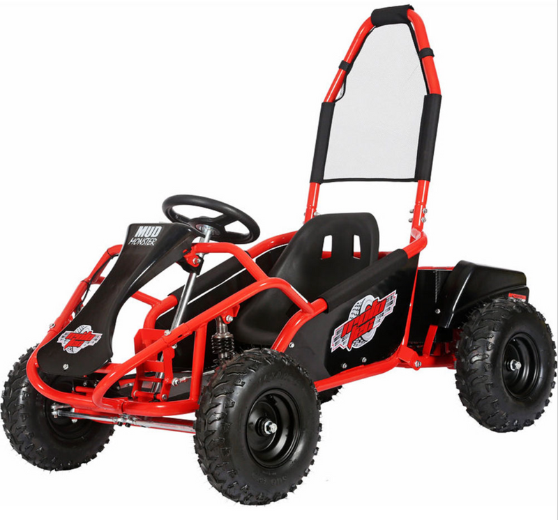 MotoTec Mud Monster Kids Electric 48v 1000w Go Kart w Full Suspension