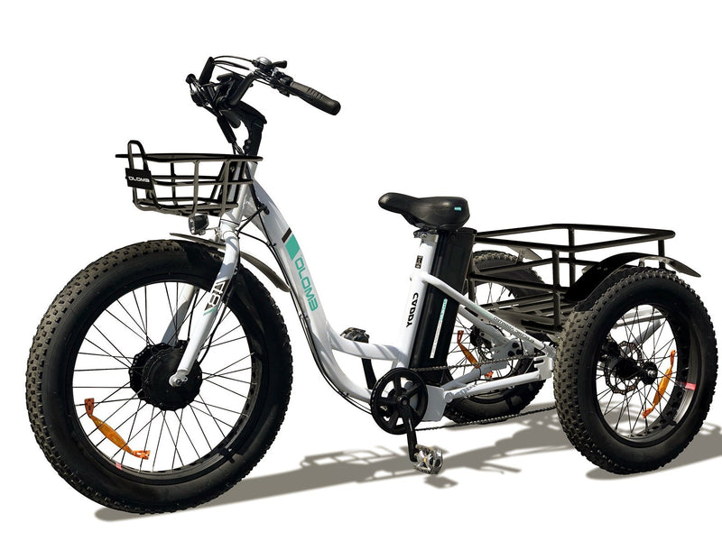 Emojo Caddy 48V 500W White Fat Tire Electric Trike