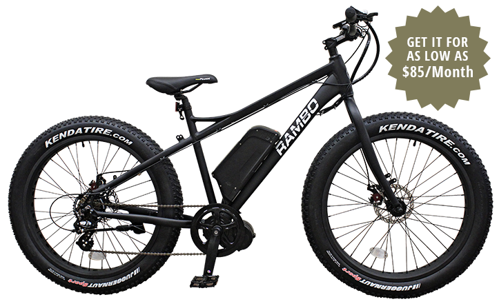 R750 Black 750 Watt 48V Fat Tire Power Bike