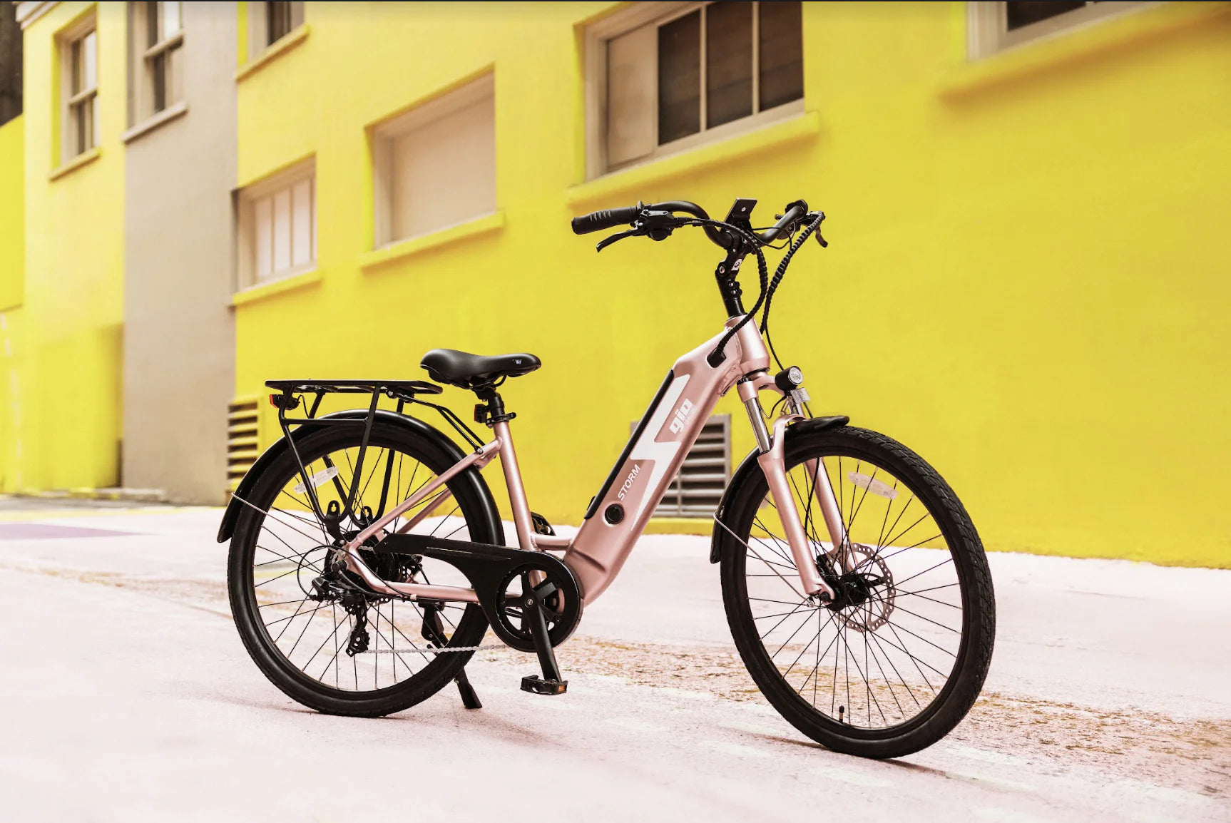 samsung electric bicycle GIO STORM ELECTRIC BIKE ROSE GOLD WITH INTEGRATED SAMSUNG BATTERY – Epic Wheelz