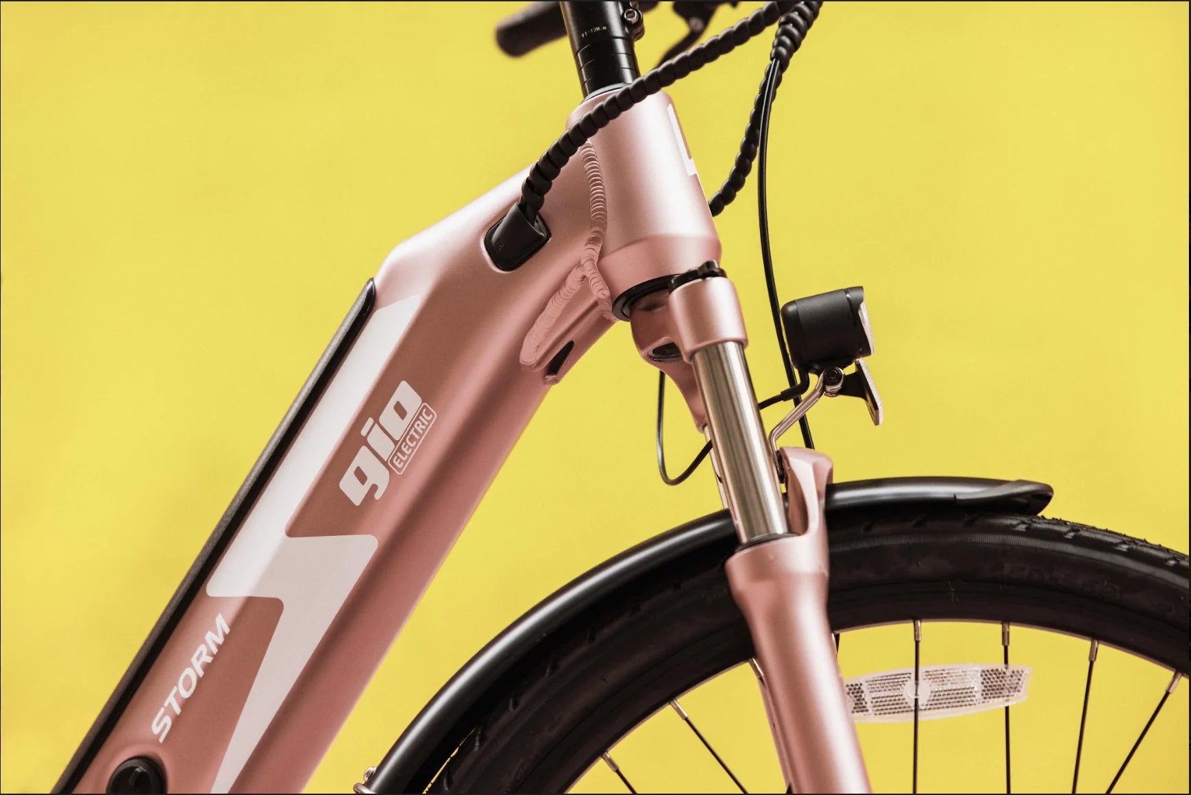 e bike damen rosegold GIO STORM ELECTRIC BIKE ROSE GOLD WITH INTEGRATED SAMSUNG BATTERY – Epic Wheelz