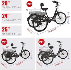 PFAUTEC | COMFORT ANSMANN 24 INTERNAL SHIMANO 7 SPEED ANSMANN HUB ELECTRIC TRICYCLE