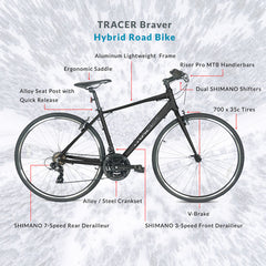 Tracer Braver 700C Hybrid Road Bike