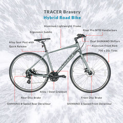 Tracer Bravery Hybrid Road Bike