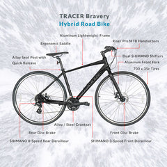 Tracer Bravery Hybrid Road Bike