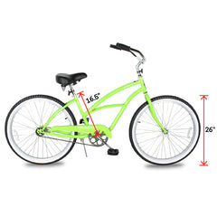 Tracer BORA-F 26" Beach Cruiser Bikes Single Speed for Women