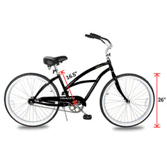 Tracer BORA-F 26" Beach Cruiser Bikes Single Speed for Women