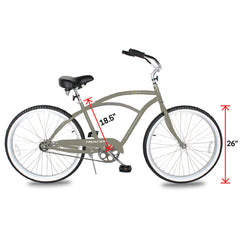 Tracer BORA-M 26" Beach Cruiser Hybrid Bikes Single Speed for Men