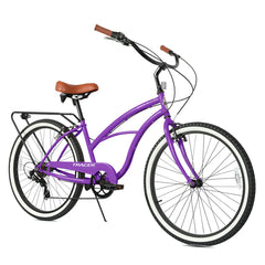 Tracer BORA-7-F 26" Beach Cruiser Bikes 7-Speed for Women