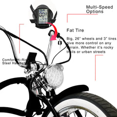 Tracer Beyond Pro 26'' Classic Stretch Chopper EBike