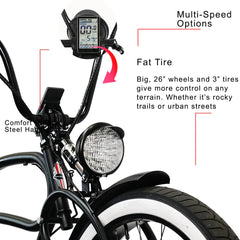 Tracer Beyond Pro 26'' Classic Stretch Chopper EBike