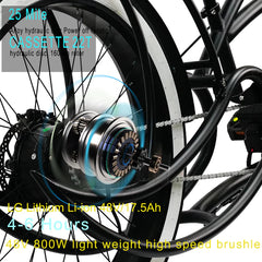 Tracer Beyond Pro 26'' Classic Stretch Chopper EBike