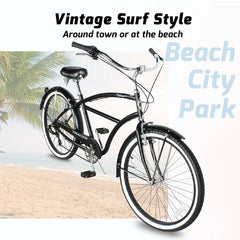 Tracer TAHA 26" Beach Cruiser Bikes 1 & 7 Speed for Men