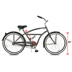 Tracer TAHA 26" Beach Cruiser Bikes 1 & 7 Speed for Men