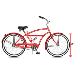 Tracer TAHA 26" Beach Cruiser Bikes 1 & 7 Speed for Men