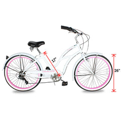 Tracer TAHA 26" Beach Cruiser Bikes 1 & 7 Speed for Women