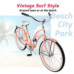 Tracer TAHA 26" Beach Cruiser Bikes 1 & 7 Speed for Women