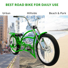 Tracer Leopard GT Chopper Stretch Cruiser Bikes