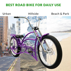 Tracer Leopard GT Chopper Stretch Cruiser Bikes