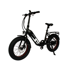 GIO LIGHTNING FOLDING ELECTRIC BIKE BLACK WITH FAT TIRES