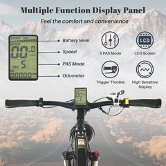 Tracer Tacoma 26" 7 Speed Electric Fat Tire Bike w/ Dual Suspensions.