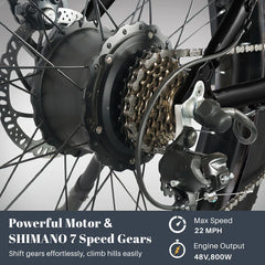 Tracer Tacoma 26" 7 Speed Electric Fat Tire Bike w/ Dual Suspensions.