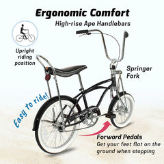 Tracer Smart Classic lowrider Beach Cruiser Bike Single Speed
