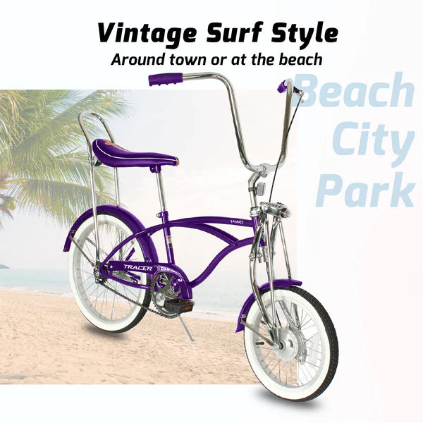 lowrider beach cruiser bicycle Tracer Smart Classic Lowrider Beach Cruiser Bike Single Speed Matte Black