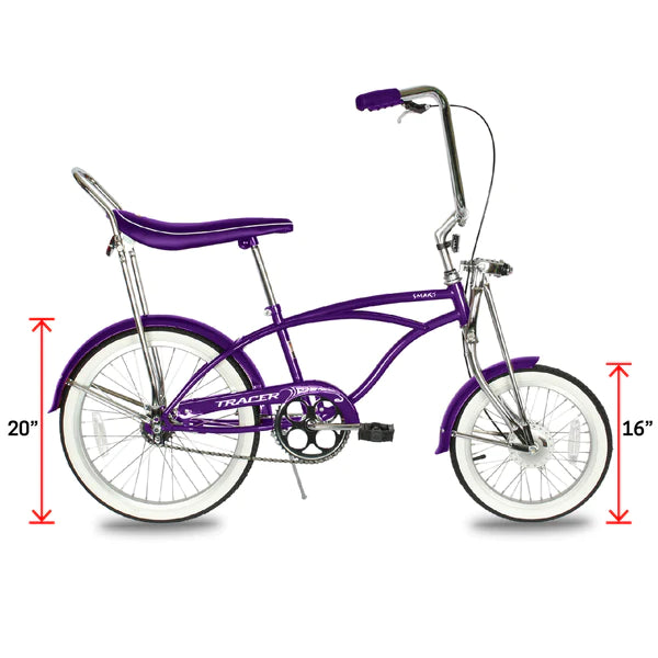 buy lowrider bicycle Tracer Smart Classic Lowrider Beach Cruiser Bike Single Speed Matte Black
