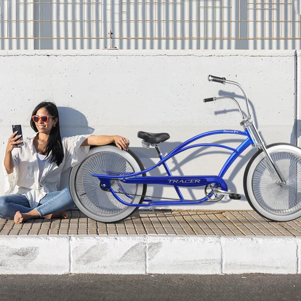 stretch lowrider bicycle Tracer Beacon Pro 140H Stretch Cruiser Bike