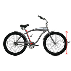 Tracer AVERA-M 26" Beach Cruiser Bikes Single Speed for Men.