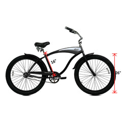 Tracer AVERA-M 26" Beach Cruiser Bikes Single Speed for Men.