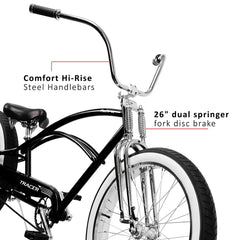 Tracer Master DS Dual Springer Chopper Stretch Beach Cruiser Bike