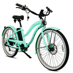 Tracer OMEGA 26" 7 Speed Electric Beach Cruiser Bike for WOMEN