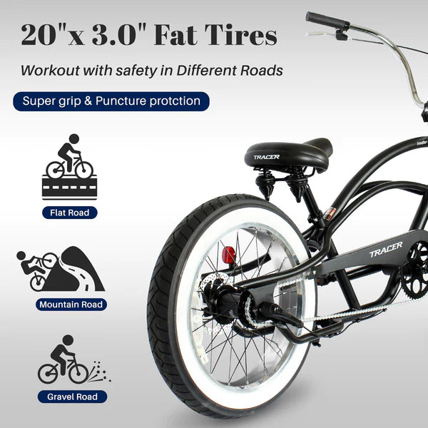 Tracer Master 3i 20'' Internal 3-Speed Chopper Style Cruiser Bike – Epic Wheelz
