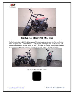 TRAILMASTER STORM 200 MINI BIKE