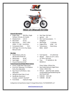 TrailMaster TM22-125 Dirt Bike: Manual Off-Road Mastery, 14/12-Inch Wheels