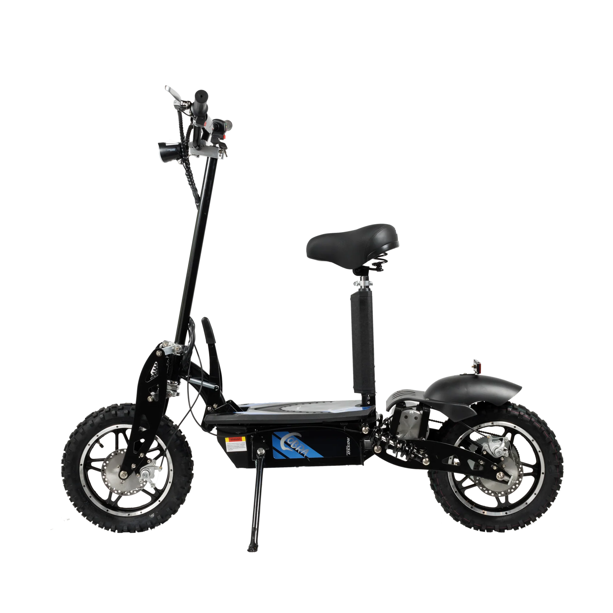 ROSSO COBRA OUTDOOR STAND-UP ELECTRIC SCOOTER BLUE WITH SEAT, FOLDABLE