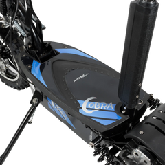 ROSSO COBRA OUTDOOR STAND-UP ELECTRIC SCOOTER BLUE WITH SEAT, FOLDABLE