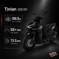 X-PRO Tinian Scooter 200 EFI (168.9cc, 14" Alloy Wheels, CVT, LED)