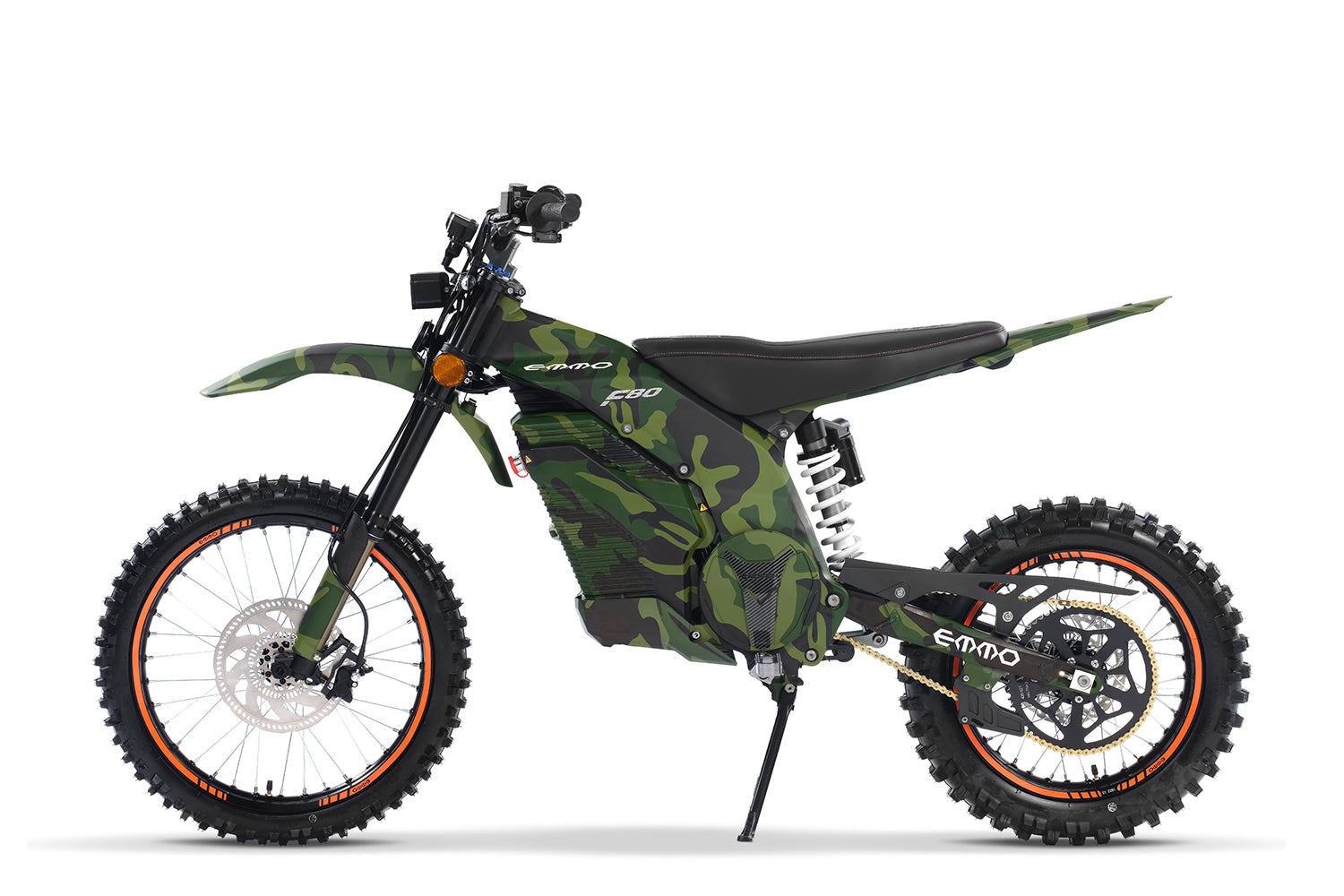 Caofen F80 Electric Dirt Bike Electric Off Road Bike 72V 8KW 80km Range Enduro OR 30 Black
