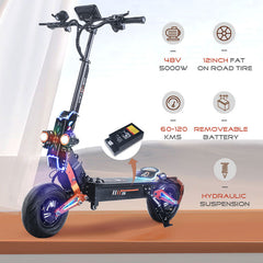 TEEWING D5 5000W DUAL MOTOR FOLDING ELECTRIC SCOOTER