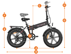 ENGWE EP-2 Pro 960W (Peak) Foldable E-Bike with Front Suspension